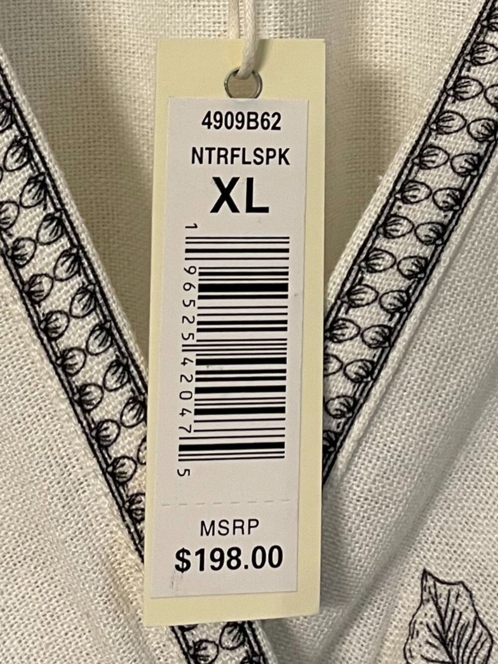 NWT Max Studio Maxi Dress Linen XL Botanical Boho Prairie Cottage Goddess Style - Picture 12 of 14